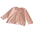 thumbnail image 4 of Edvintorg Girls Ribbed Knit Sweater Crew Neck Long Sleeve Button Up Cardigan Casual Uniform Sweaters for Kids Girls 0-9T, 4 of 9