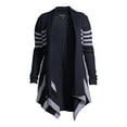 thumbnail image 7 of What's Next Women's and Women's Plus Striped Flyaway Cardigan Sweater, Midweight, Sizes XS-4X, 7 of 7