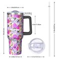 thumbnail image 2 of Modern 40oz Tumbler– Stainless Steel Insulated Tumbler with Handle and Straw, Large Capacity Travel Cup for Hot & Cold Drinks, 2 of 7