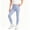 Q05 Light Blue, variant on LUGOGNE Girls Jeggings Kids Elastic Waist Slim Fit Yoga Pants Soft Comfortable Casual Everyday School Bottoms