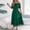c01Green, variant on Women Casual Fashion Dresses Solid Color Summer Off-Shoulder Ruffled Elegant Flowy Short Sleeve Mid-length Dress Pink L