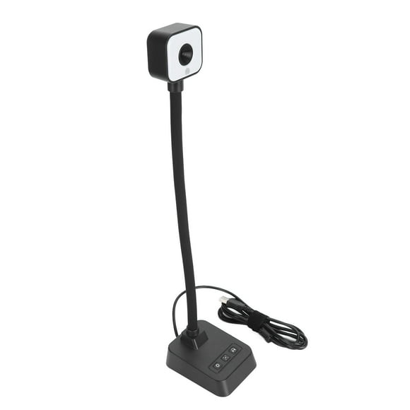Cámara De Documentos Plegable, Micrófono Con Reducción De Ruido AI, Cámara Web USB Portátil Con Lente Giratoria De 360 grados Para