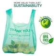 thumbnail image 3 of Stock Your Home Grocery Bags Disposable 200 Pack T Shirt Thank You Bags with Handles for Supermarket Groceries Produce Shopping Trash Small Baggies Bulk, 3 of 7