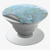 Skin Decal For Popsockets (4-Pack Decals Only) Cover / Teal Blue Gold White Marble Granite