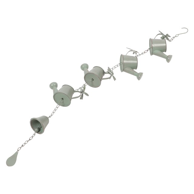 UPGRATOR Rain Chain Bell For Gutter Downspout Replacement Iron Green 1Pcs 33.1X5.9X3.9In Outdoor Decor