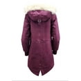 thumbnail image 3 of HoodLamb Women's Long Natural Hemp Hooded Parka 420, Aubergine, Large, 3 of 3
