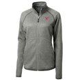 thumbnail image 2 of Women's Cutter & Buck  Heather Gray Tacoma Rainiers Mainsail Sweater-Knit Full-Zip Jacket, 2 of 3