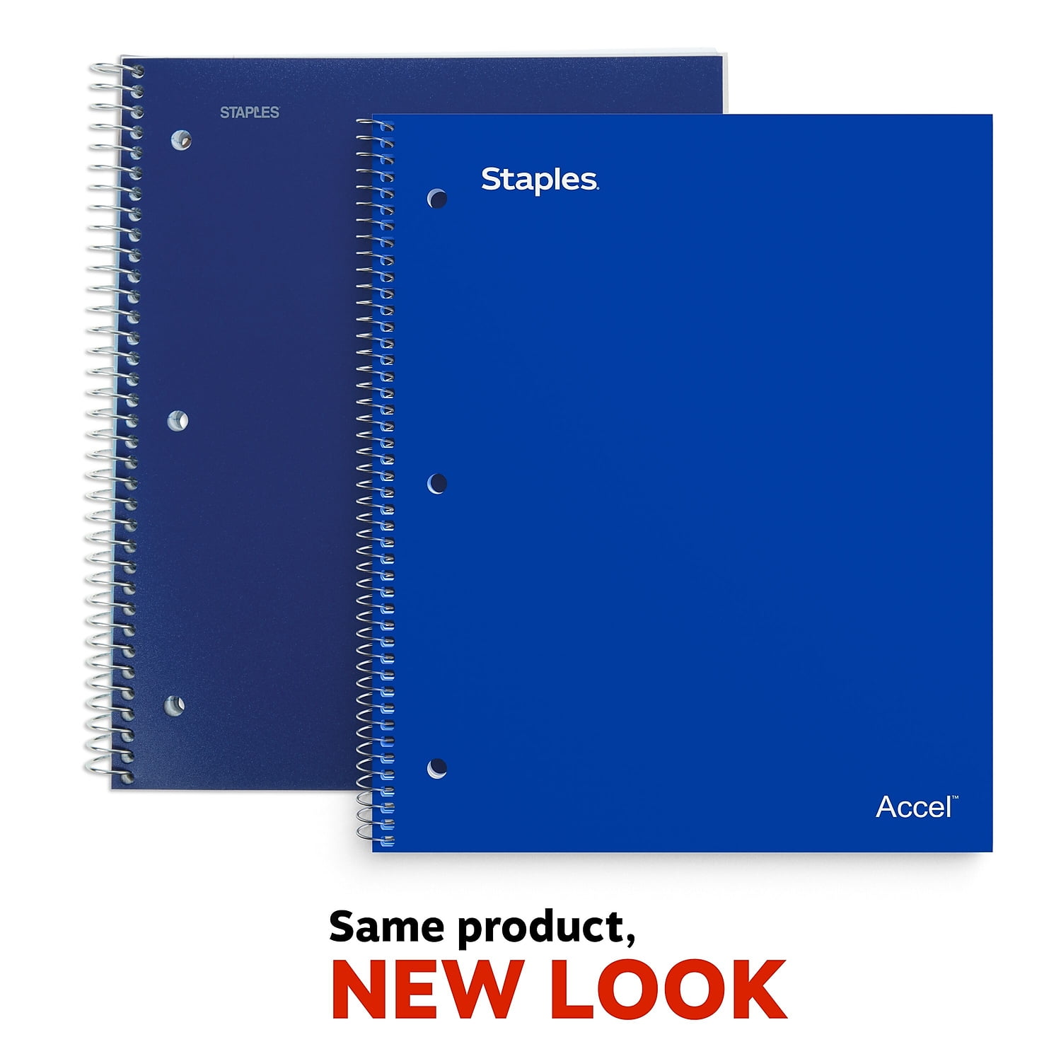 Staples 3-Subject Notebook 8.5' x 11' College Ruled 150 Sheets Asst Colors TR15758M