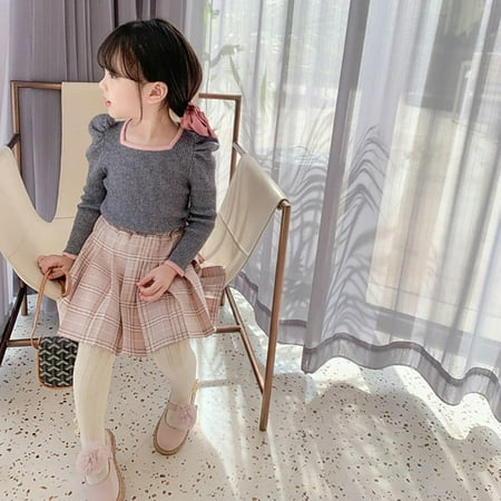 

LOVEBAY 1-7Y Kids T-Shirts Autumn Kids Baby Girl Fashion Casual Toddler Blouse Long Sleeve Outerwear (Gray)