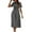 Black, variant on Aboser Womens Summer Chiffon Dresses Vintage Floral Printed Dress Flowy A Line Beach Dresses Casual Short Sleeve Sundress Lightweight Crewneck Dress