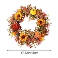 thumbnail image 2 of PSVFUJZ 18 Inch Fall Wreaths for Front Door, Thanksgiving Farmhouse Decor, Artificial Autumn Wreath with Flower Pumpkin Leaf for Thanksgiving Farmhouses Home Outdoor Indoor Decor, 2 of 6