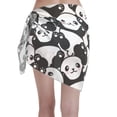 thumbnail image 2 of Kll Seamless Pattern Cute Panda Print Women'S Sarong Coverups Short Bathing Suit Wrap Skirt Beach Wrap Swimsuit Cover Ups, 2 of 7