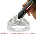 thumbnail image 7 of AFFY 1 Carat Princess & Round Moissanite Diamond Halo Bridal Ring Set 14K White Gold over Silver-8, 7 of 7