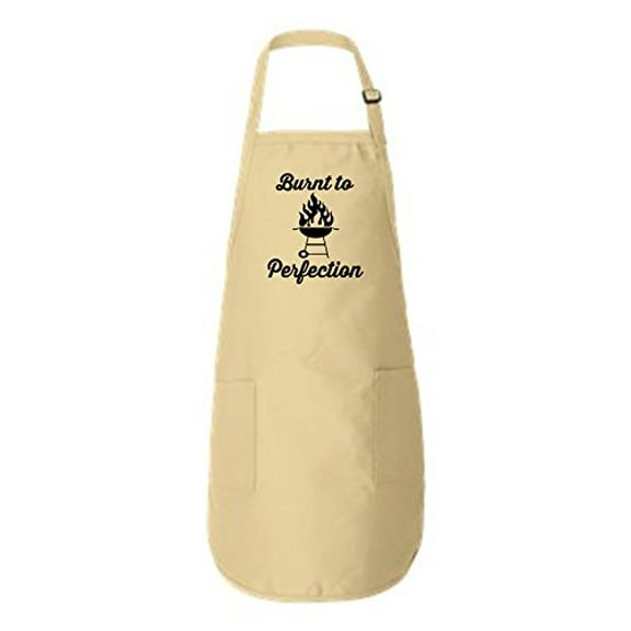 Burnt To Perfection Full-Length Apron with Pockets Natural One Size