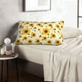 thumbnail image 6 of Lsque European-style Pattern Sunflower A Pattern Pillow Case – Soft & Cozy Throw Pillow Cover, Hypoallergenic Cushion Case for Sleeping Women with Envelope Closure-20"x30", 6 of 6