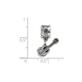 thumbnail image 4 of Guitar Charm .925 Sterling Silver Antique Finish Reflection Beads, 4 of 5