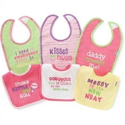 Gerber - Terry Attitude Dribbler Bibs 6-Pack, Pink