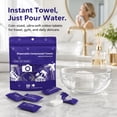thumbnail image 2 of Compressed Towels – Disposable Face Towel Tablets, Cotton Coin Tissues, Soft Travel Towels for Camping Gym (30, Blue), 2 of 10