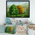 thumbnail image 3 of Designart 'VIbrant Trees With Country Scenery' Traditional Framed Art Print, 3 of 4