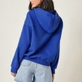 thumbnail image 4 of Puntoco Mujeres Casual Impreso Pullover Manga Larga Con Capucha Bolsillo Blusa Tops Sudaderas Liquidación Puntoco Puntoco-1363, 4 of 6