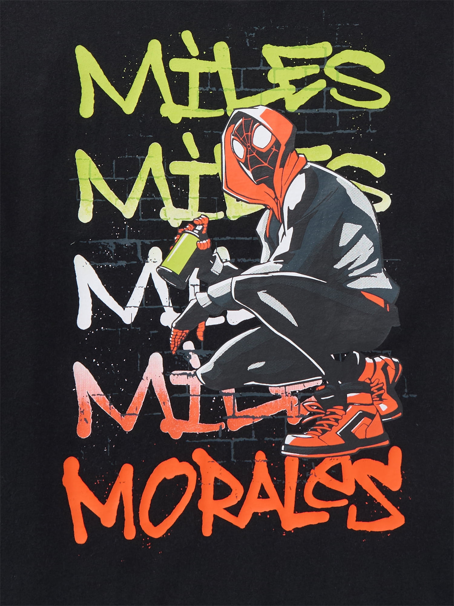 Miles Morales Boys' Graphic Tee with Short Sleeves, Sizes 4-18