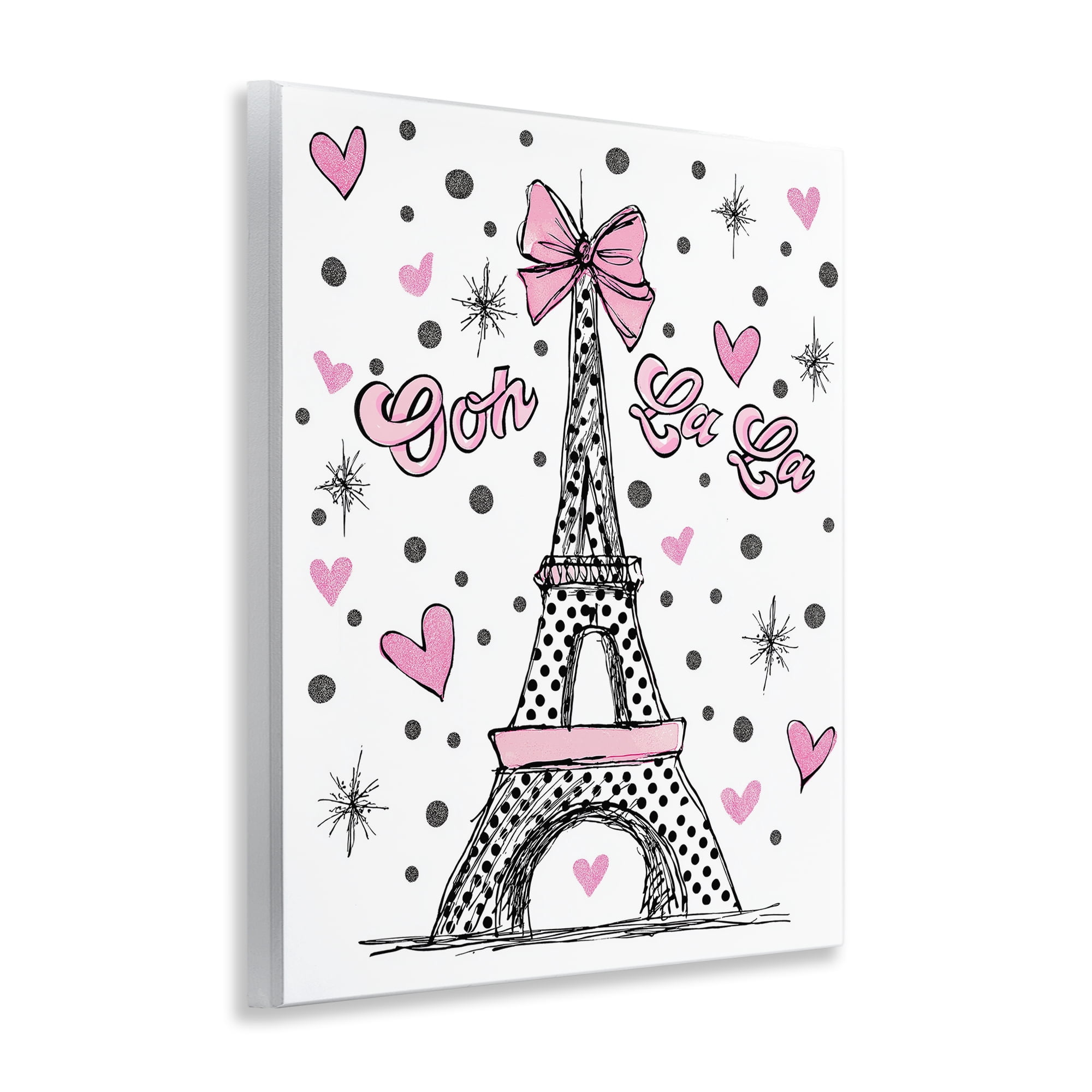 Stupell Industries Ooh La La Polka Dots Eiffel Wall Plaque Art, design by Jess Stempel