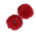 thumbnail image 4 of Kearding Bolas de piel de zorro pompones DIY sombreros de invierno bufanda Skullies de punto DIY manualidades hechas a mano fiesta Navidad ropa de felpa Artesanía rojo brillante Kearding HA059883-11, 4 of 6