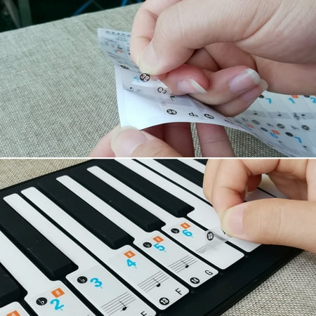 Piano Clavier Autocollants Amovible Transparent pour 37/49 ...