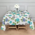 thumbnail image 3 of Pioneer Flower Floral Print Pattern Square Tablecloth, Waterproof Wipeable Spillproof Washable Table Cover for Home Kitchen Party Decor, 42"x42", 3 of 6