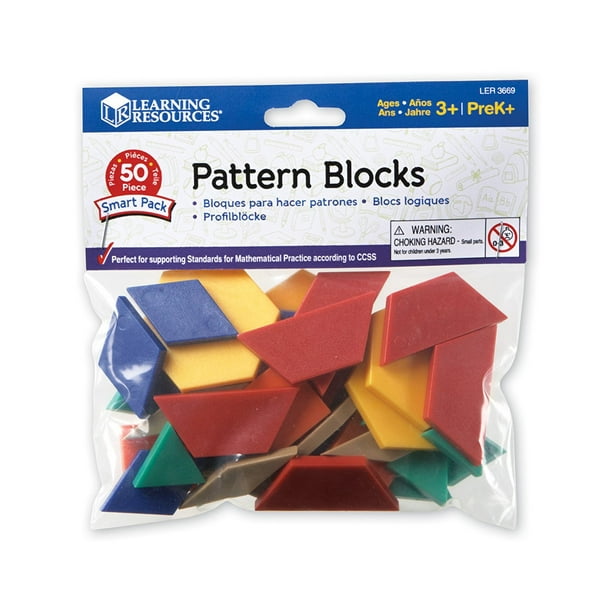 Learning Resources Pattern Blocks Smart Pack, Developmental Toy, Shapes ...