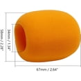 thumbnail image 2 of HUGFEGWE 2Pcs Microphone Cover Foam Mic Cover Handheld Microphone Windscreen Mic Foam Filter Cover Orange for Karaoke DJ, KTV Broadcasting CJB91-111745, 2 of 8