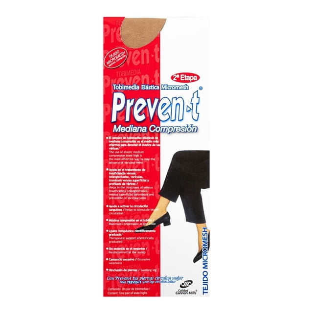 Tobimedias Preven-t para Mujer, Natural Bronce Talla CH