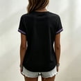thumbnail image 2 of Womens Alzheimers Awareness Shirts Purple Ribbon Short Sleeve Floral & Hummingbird Print Tops Alzheimer'S Awareness Crew Neck T Shirts For Women, 2 of 2