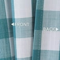 thumbnail image 4 of Teal White Buffalo Plaid Valance Linen Sheer Cafe Curtain Buffalo Check Plaid Rod Pocket Rustic Farmhouse Kitchen Window Treatment for Living Room Bedroom,1 Panel, 55''''x15'''', Teal and White, 4 of 6