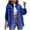 Blue, variant on Womens Distressed Denim Jacket Long Sleeve Casual Oversized Basic Jean Coats