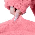 thumbnail image 6 of PNTUTB Women's Fleece Soft Warm Pajama Set Contrast V-neck Button Long Sleeve Pockets Top and Pant Fall Winter Loungewear Set, 6 of 7