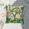 thumbnail image 2 of BCIIG  Throw Pillow Cover Jungle Safari Kids Cute Monkey Turtle Animal Boy Children  Pillowcase Home Decorative Square Pillow Case Cushion Cover, 2 of 5