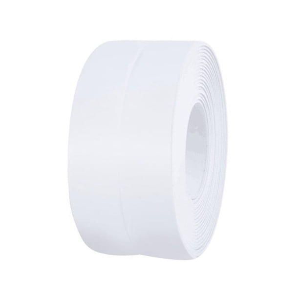 Cinta de calafateo blanca autoadhesiva impermeable, cinta selladora para inodoro, cinta de sellado para bañera, 3,2 m