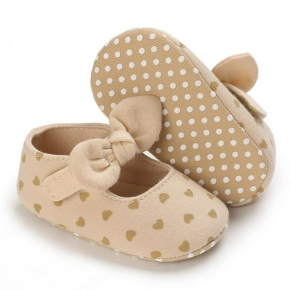 URMAGIC Baby Girls Princess Bowknot Soft Sole Cloth Crib Shoes Sneaker 0-18 Months