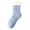 #02Blue, variant on Ladies Roll Fleece Lined Knit Home Socks Solid Color Anti Slip Sole Winter Foot Warm Indoor Socks Brown One Size