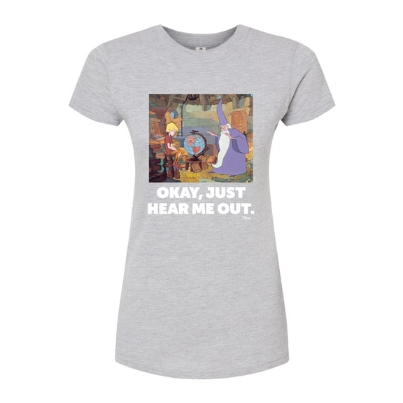 Disney - The Sword And The Stone - Okay, Just Hear Me Out - Juniors Fitted Graphic T-Shirt