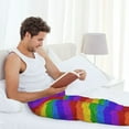 thumbnail image 5 of Logiee Colorful Glitter Rainbow Print Pajama Pants for Men,Men’s Pajama Bottoms,Mens PJ Pants with Pockets & Button Fly-3X-Large, 5 of 6
