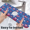 thumbnail image 6 of Faucet Mat for Kitchen Sink, USA Flag windmill Print Cute Absorbent Fast Drying Kitchen Sink Faucet Mat Splash Guard, Around Faucet Draining Mat for Kitchen Sink, Bathroom Sink Mat, 6 of 8
