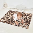 thumbnail image 2 of Beige and Brown Leopard Pattern Blanket,Comfortable Soft Flannel Throw Blanket,All Season,Warm Lightweight Blankets for Sofa Bed Couch Living Room Chair,30"x40", 2 of 4