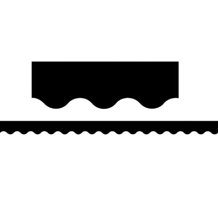 Teacher Created Resources TCR4397 35  Scalloped Plain Border Trim Black