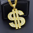 thumbnail image 2 of Chaîne en Or Exagérée Signe Dollar Collier en Or Bijoux Sauvages Collier, 2 of 7
