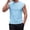 Light Blue, variant on Men Sleeveless Shirt Men's Breathable Mesh Structured Solid Round Neck Wide Shoulder Sleeveless Shirt Black L