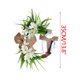 thumbnail image 5 of Wmhnj Guirnalda de Pascua de tela de madera para colgar en la puerta principal, decoracin navideña de primavera, guirnalda artificial, letrero de bienvenida, 5 of 9