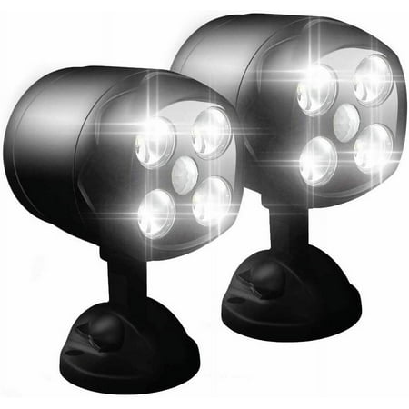 

2 Pack LED Spotlights Outdoor 600 Lumen Wall Light with Motion Sensor Waterproof 4 LED Lights Security Lighting