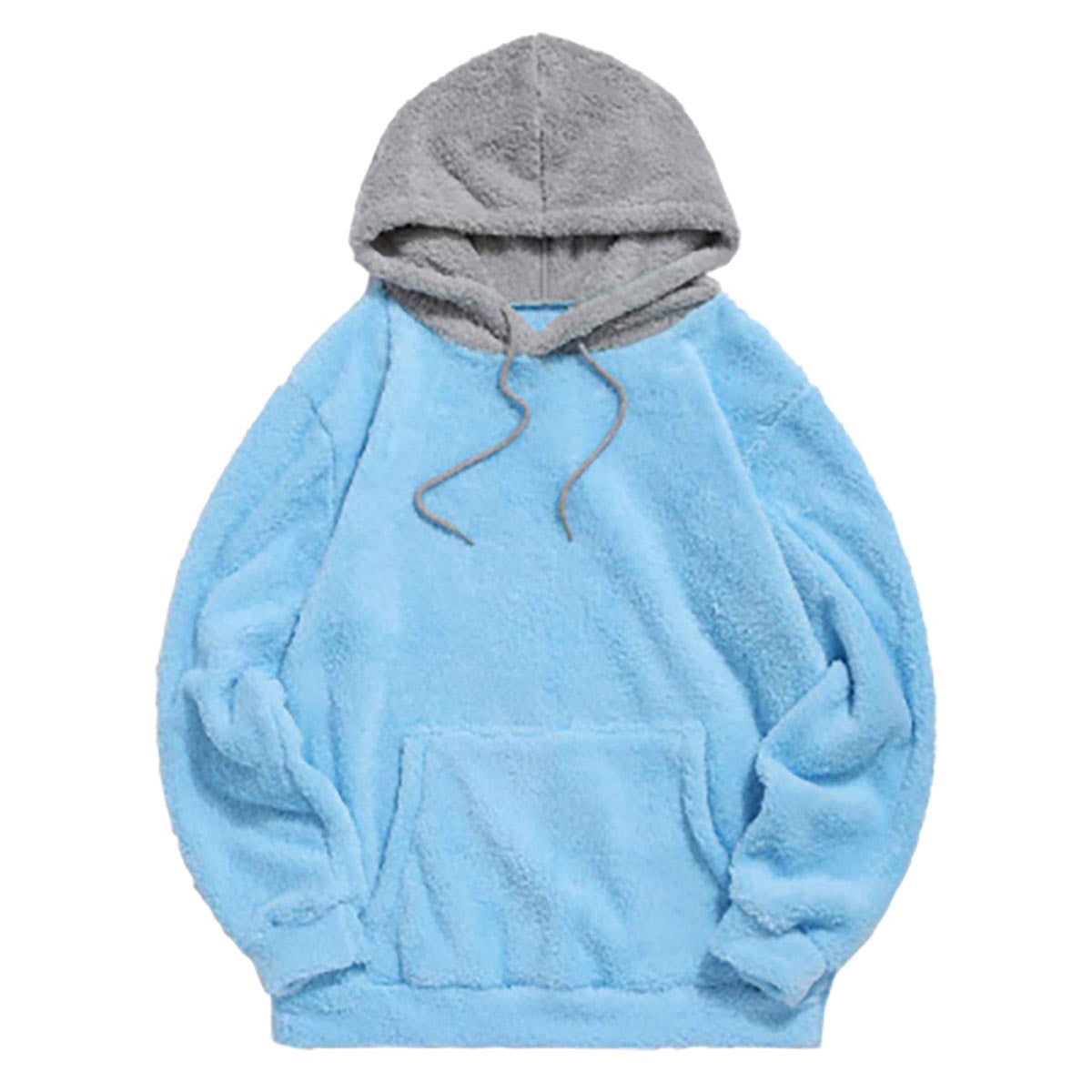 ZAFUL Colorblock Splicing Faux Fur 